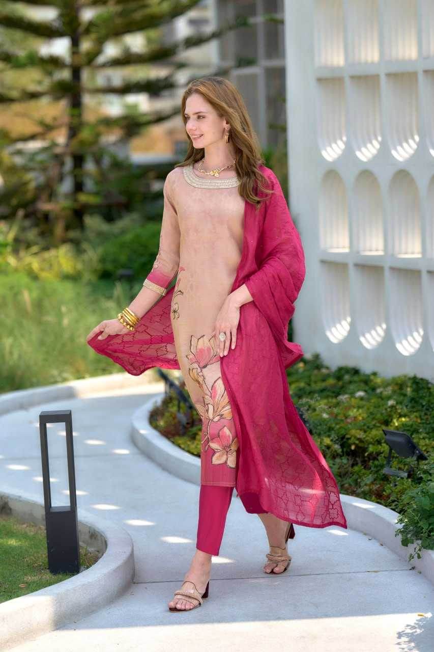 Tissue Embroidered Kurti - MYLUXURY LANE ENTERPRISE